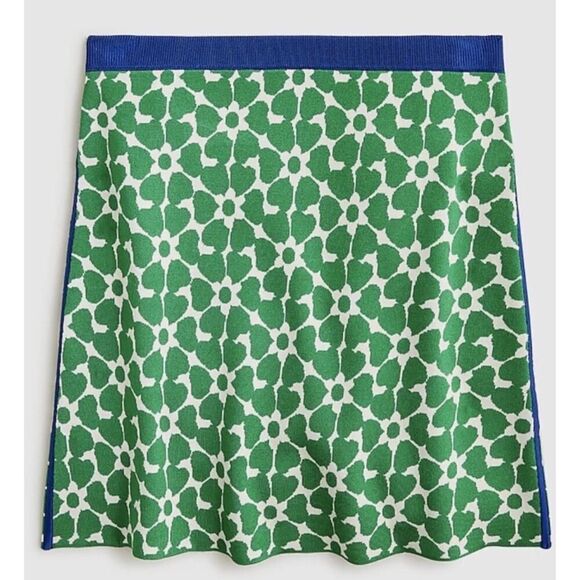 J. Crew Dresses & Skirts - NWT J. Crew Green Floral Jacquard Mini Sweater Knit Skirt Women’s Sz. XS
